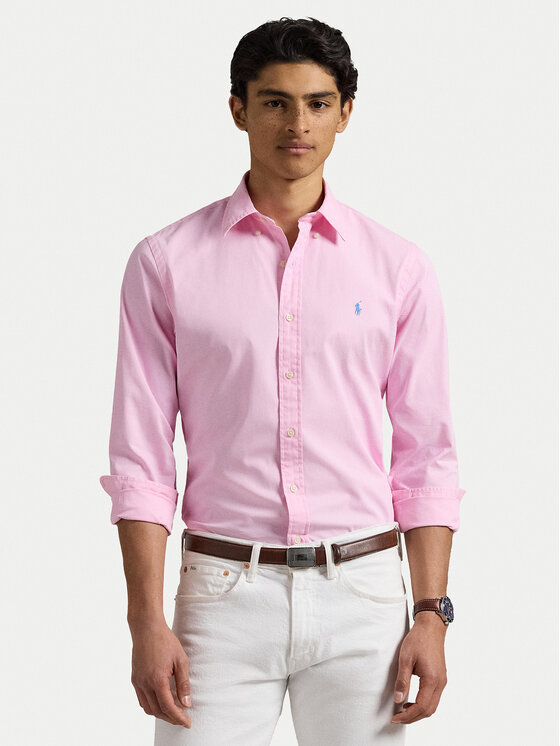 Męska Koszula Polo Ralph Lauren, Rozmiar XXL, Różowa, 710937993016