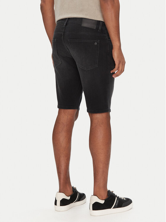 BOSS BOSS Szorty jeansowe Delaware Shorts Bo 50540271 Czarny Slim Fit
