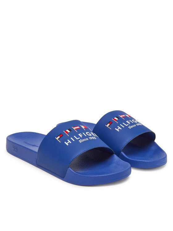 Tommy Hilfiger Tommy Hilfiger Iešļūcenes Flags Pool Slide FM0FM05431 Zils