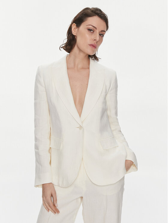 Weekend Max Mara Weekend Max Mara Giacca da abito Nalut 2415041032 Bianco Regular Fit