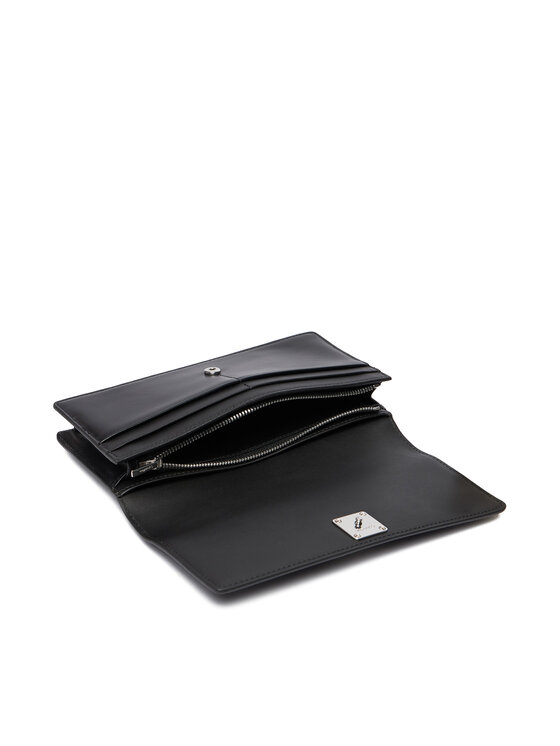 Calvin Klein Calvin Klein Didelė Moteriška Piniginė Emblem Hw Long Bifold LV04F1098G Juoda
