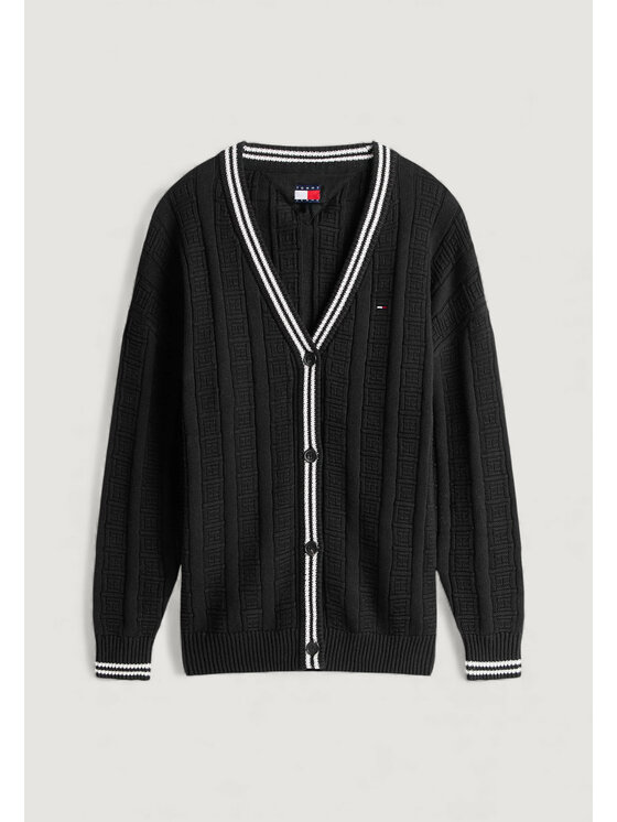 Tommy Jeans Tommy Jeans Cardigan DW0DW22026 Nero Casual Fit