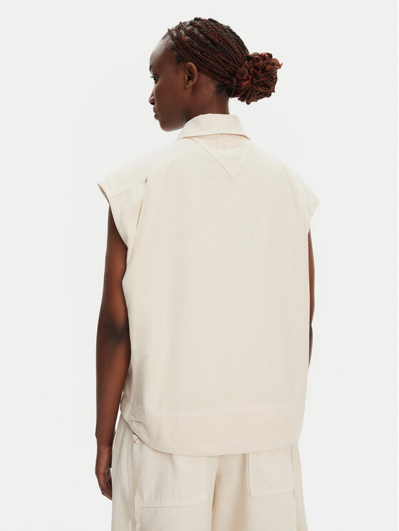 PINKO PINKO Vestă elegantă Gerard Gilet 105237 A2M8 Écru Regular Fit