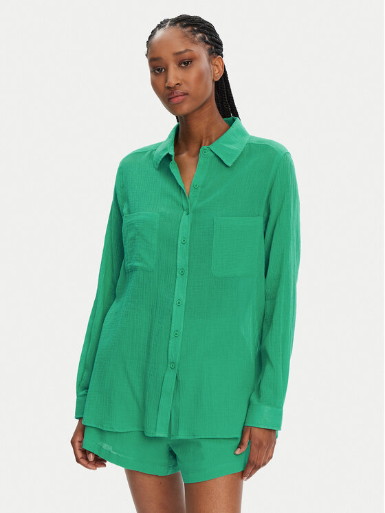 Seafolly Seafolly Camicia Breeze 55428-TO Verde Regular Fit