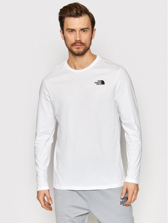 The North Face The North Face Marškinėliai ilgomis rankovėmis Easy NF0A2TX1 Balta Regular Fit