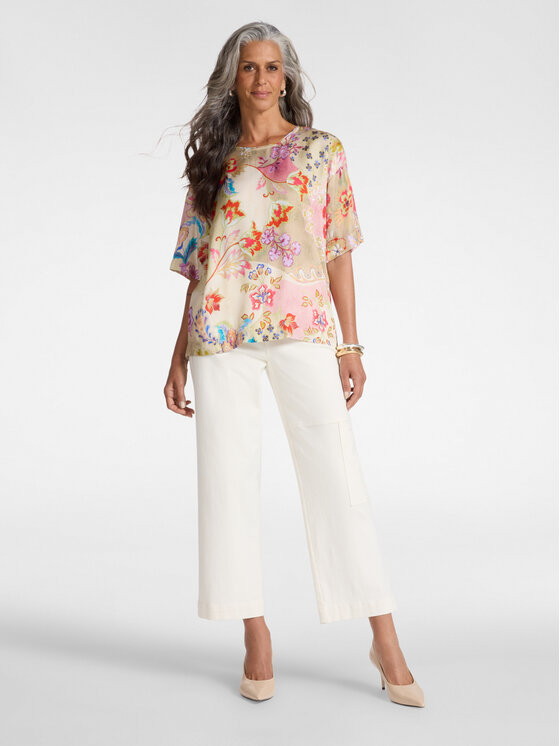 Elena Mirò Elena Mirò Bluzka 2160Z100042N041 Czerwony Boxy Fit