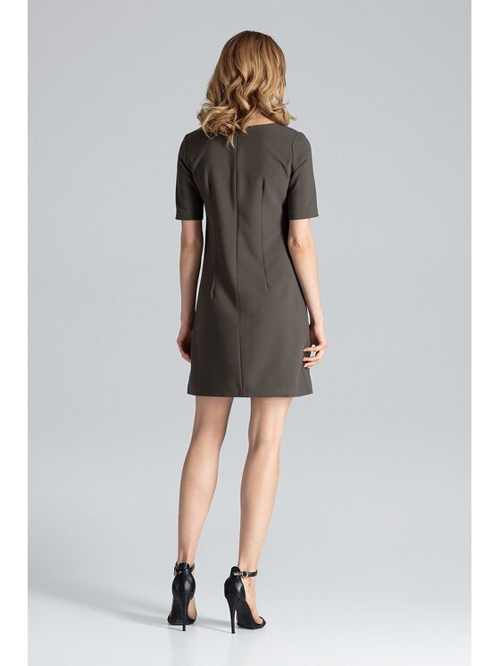 FIGL FIGL Šaty M634 Kaki Regular Fit