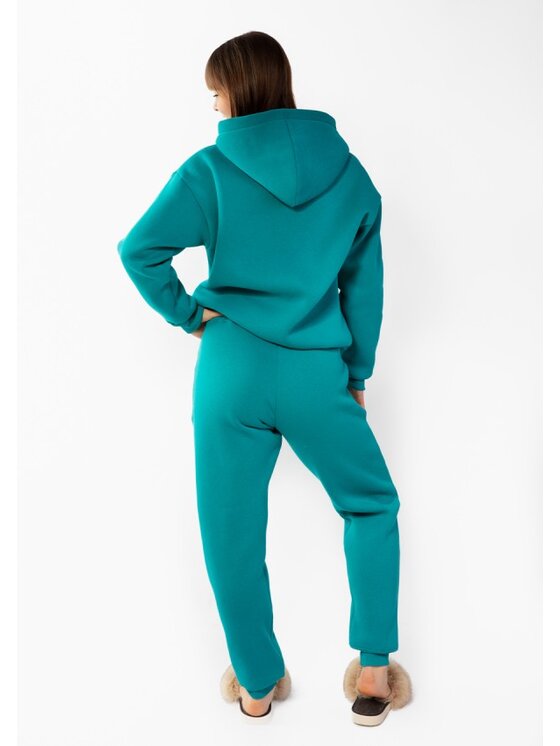 DKaren Sport DKaren Sport Komplet bluza i spodnie materiałowe Randi Turkusowy Classic Fit