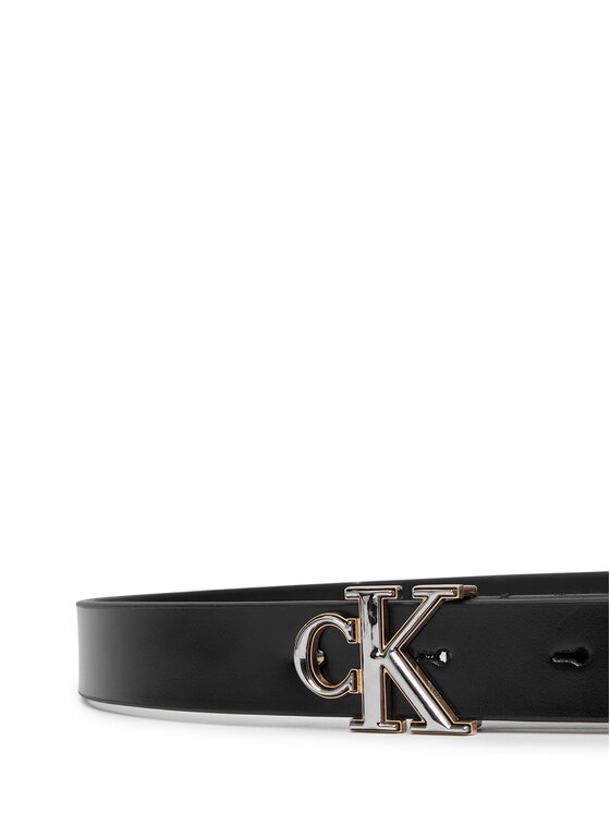 Calvin Klein Calvin Klein Pasek Round Ck 2Color Buckle Smooth 25 LV04F7132G Czarny