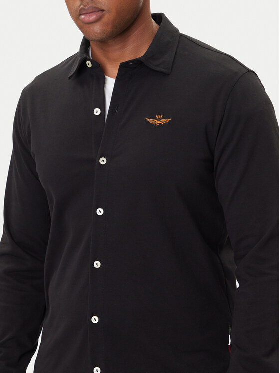 Aeronautica Militare Aeronautica Militare Koszula 252CA1265UP00342 Czarny Regular Fit