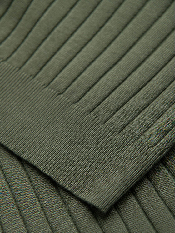 Ombre Ombre Polo OM-POSS-0169 Zielony ciemny Slim Fit
