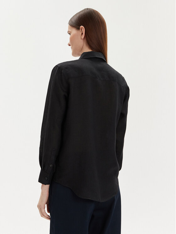 Tommy Hilfiger Tommy Hilfiger Cămașă WW0WW42037 Negru Relaxed Fit