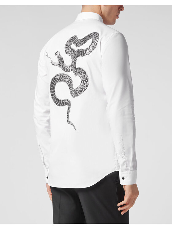 PHILIPP PLEIN PHILIPP PLEIN Košeľa 1837 Biela Fitted Fit