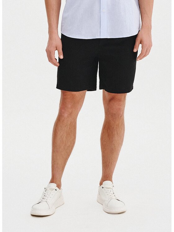 Pako Lorente Pako Lorente Szorty materiałowe P25SF-WS-008 Czarny Classic Fit