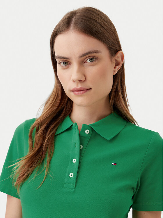 Tommy Hilfiger Tommy Hilfiger Tricou polo 1985 WW0WW43225 Verde Slim Fit