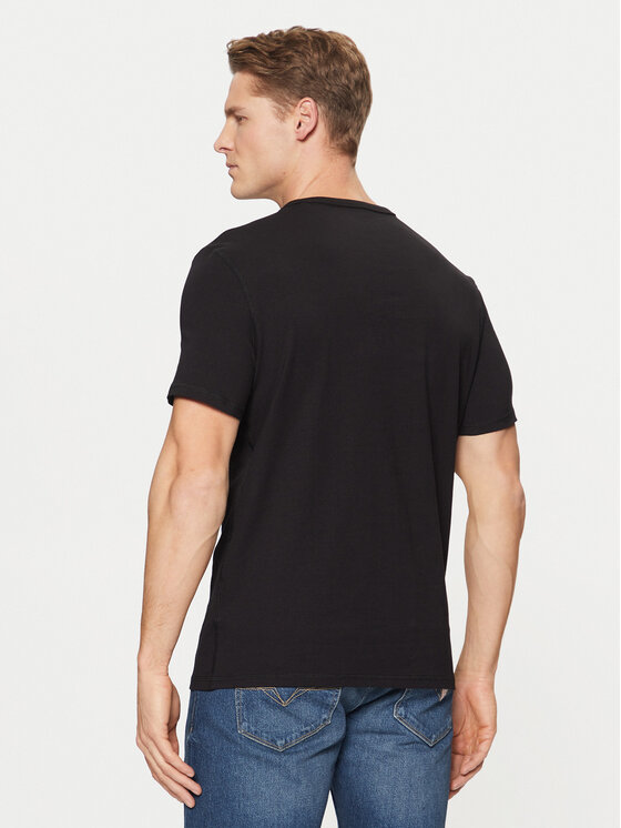 Guess Guess Tričko M5RI14 J1314 Čierna Slim Fit