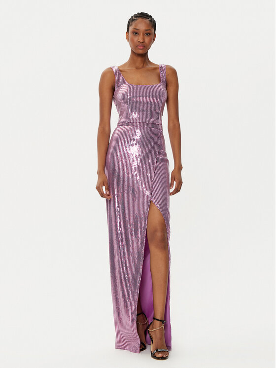 Fracomina Fracomina Fustă maxi FQ24WG3001W66701 Violet Slim Fit