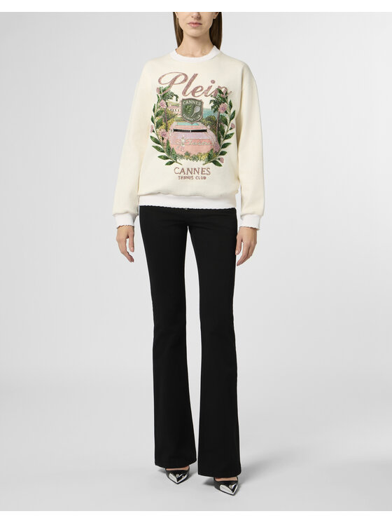 PHILIPP PLEIN PHILIPP PLEIN Bluza 30525 Biały Regular Fit