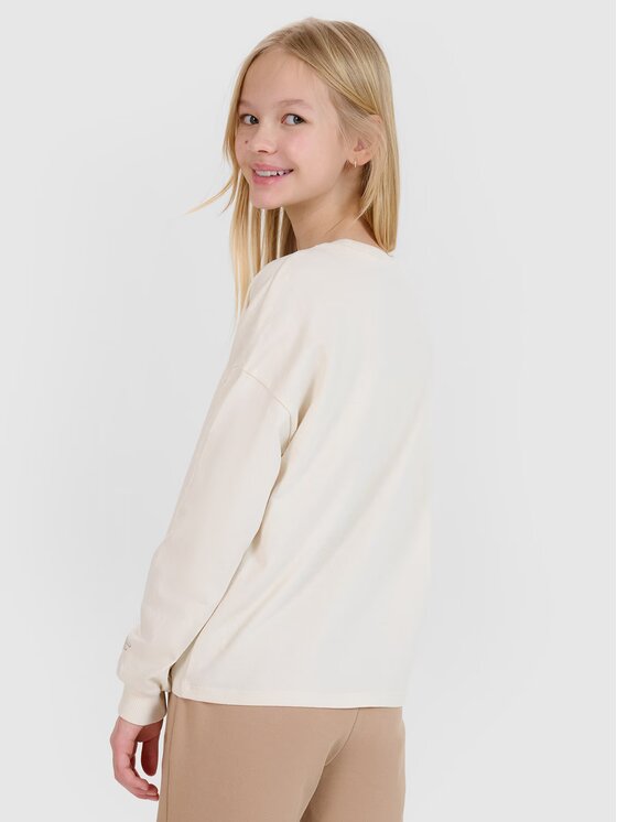 4F 4F Set di maglie a maniche lunghe 4FJWSS25TLONF377-12S Bianco Oversize