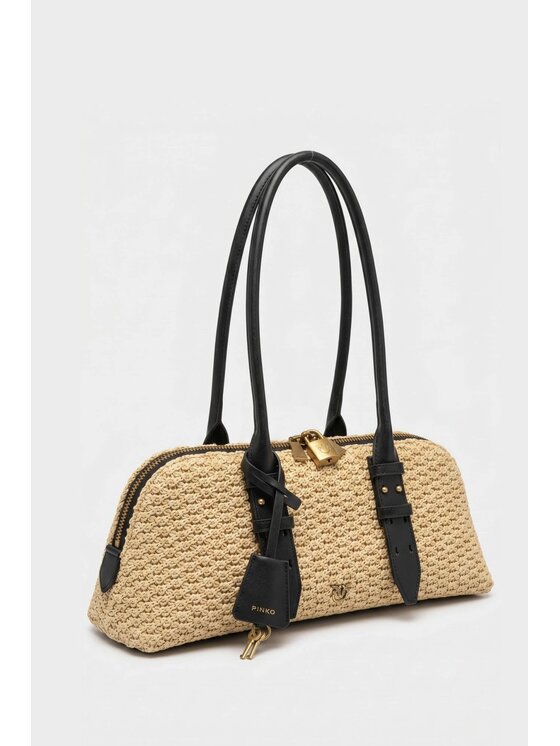 PINKO PINKO Kabelka Bowling Escape Bag Horizontal Hnědá