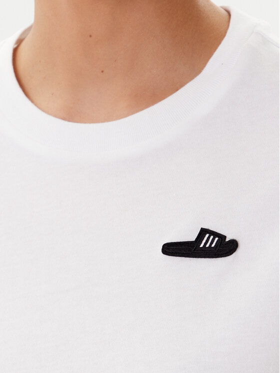 adidas adidas Marškinėliai Slide Graphic JY8687 Balta Regular Fit