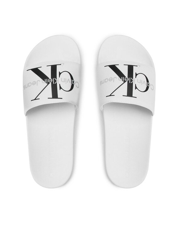 Calvin Klein Jeans Calvin Klein Jeans Papucs Slide Monogram Co YM0YM00061 Fehér