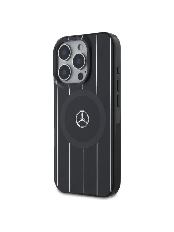 Mercedes-Benz Mercedes-Benz Etui na telefon MB Double Layer Crossed Lines Czarny