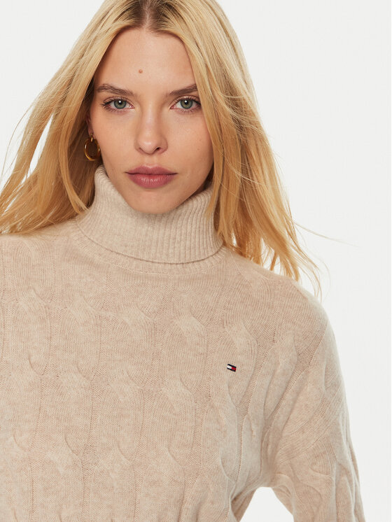 Tommy Hilfiger Tommy Hilfiger Rollkragenpullover WW0WW43102 Beige Regular Fit