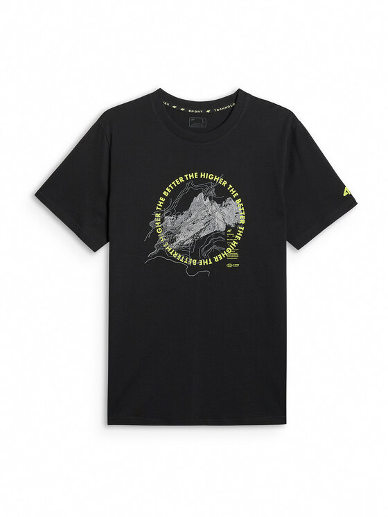 4F 4F T-Shirt TREKKING Czarny Regular Fit