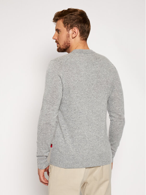 Woolrich Woolrich Пуловер Supergeelong Logo CFWOKN0073MR UF0469 Сив Regular Fit