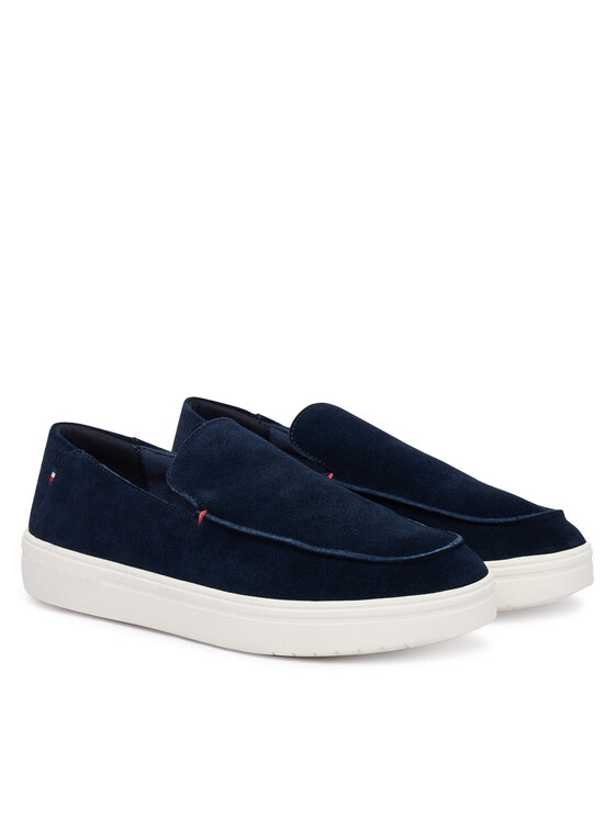 Tommy Hilfiger Tommy Hilfiger Loaferke Modern Light Suede Loafer FM0FM05924 Mornarsko modra
