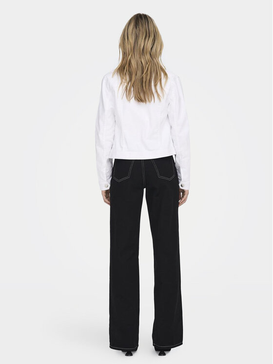 ONLY ONLY Džinsinė striukė Woder 15243147 Balta Regular Fit