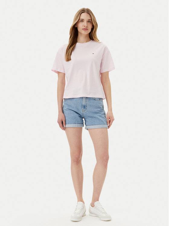 Tommy Hilfiger Tommy Hilfiger T-shirt UW0UW05763 Ružičasta Regular Fit