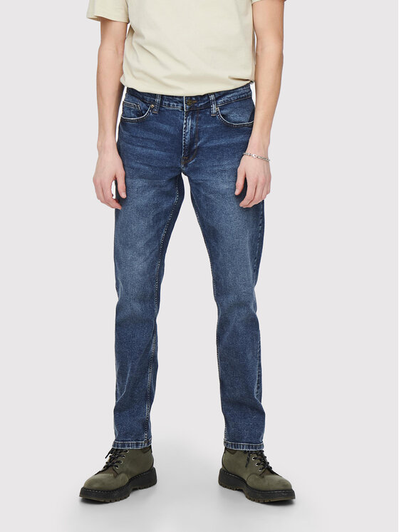 Only & Sons Jeans hlače Weft 22020769 Mornarsko modra Regular Fit