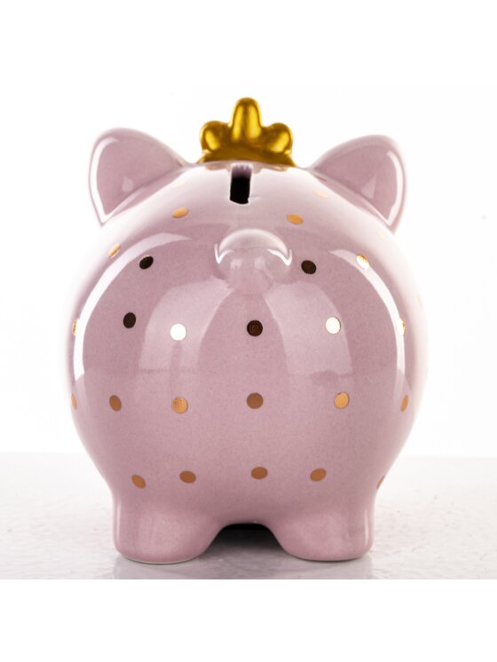 MIAhome MIAhome Skarbonka ceramiczna - 11x11x9 cm świnka PIGGY Kolorowy