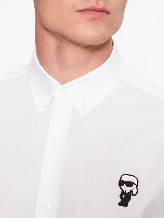 KARL LAGERFELD KARL LAGERFELD Krekls 605911 532600 Balts Regular Fit