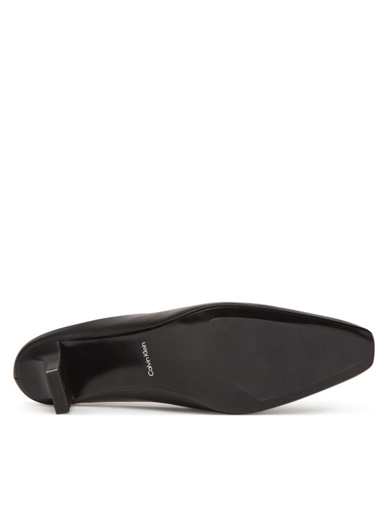 Calvin Klein Calvin Klein Šľapky Heel Mule Pump 50 - Lth HW0HW02332 Čierna