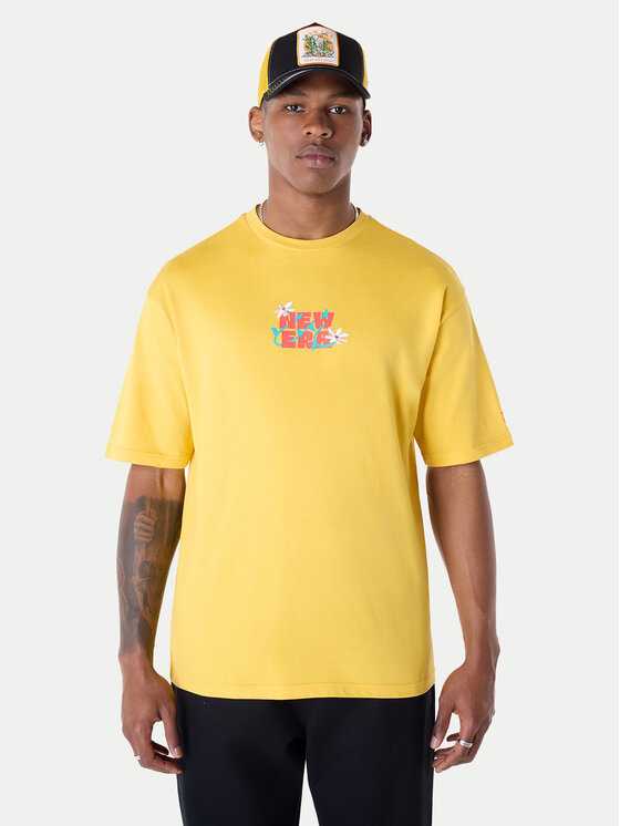 New Era New Era Póló 60596304 Sárga Regular Fit