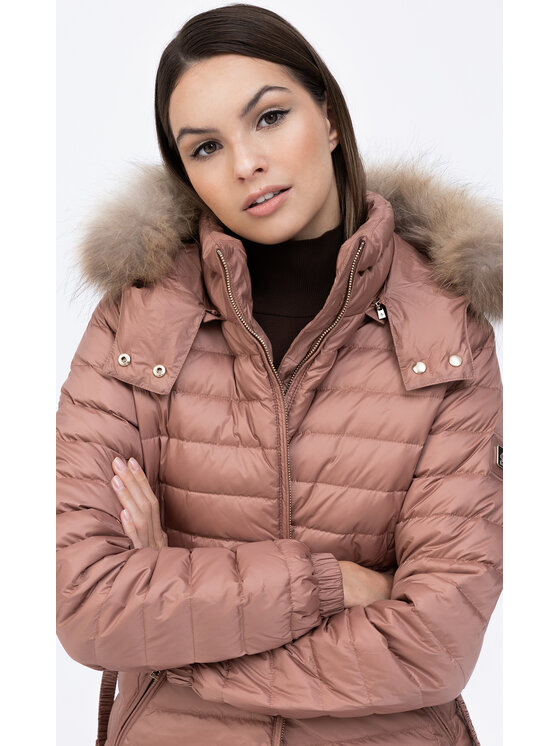 Tiffi Tiffi Kurtka damska PUMORI Brązowy Slim Fit