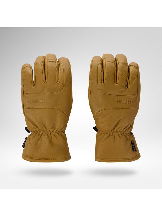 Rossignol Rossignol Rękawice narciarskie Full Leather Ski Gloves R-Shel Brązowy