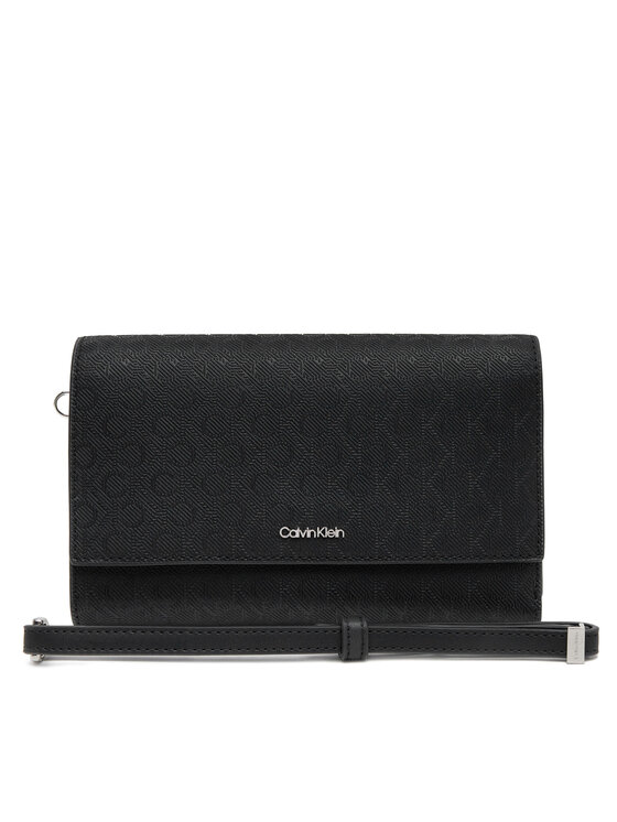 Calvin Klein Portafoglio grande da donna Ck Must Xl Trifold W/Wristel_Mn K60K612940 Nero, taglia : 00