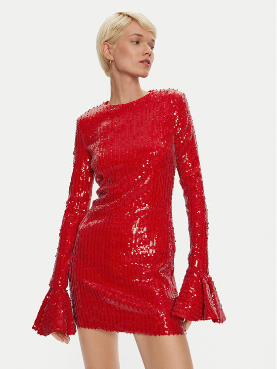 ROTATE ROTATE Rochie cocktail Rositana 1131503017 Roșu Slim Fit