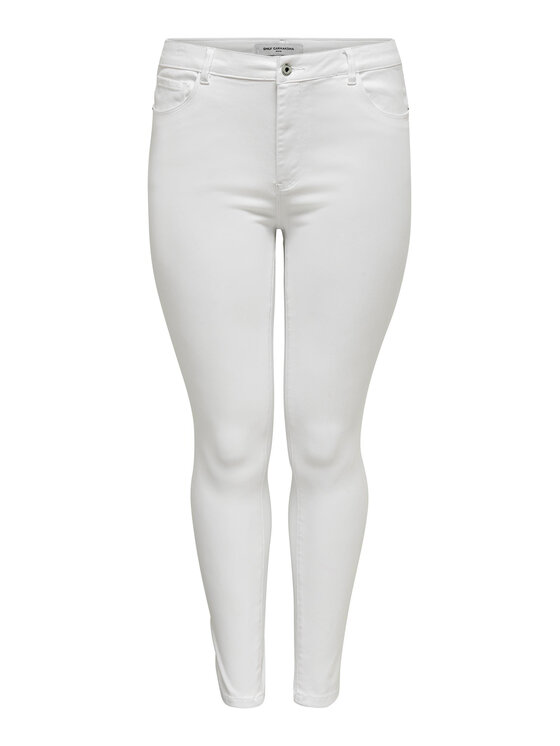 ONLY Carmakoma ONLY Carmakoma Τζιν 15197368 Λευκό Skinny Fit