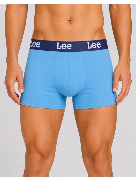 Lee Lee Bokserki Laver 3 Pack Cotton Elastane Trunks Czarny