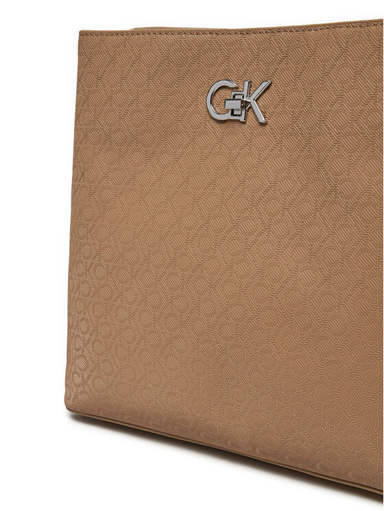 Calvin Klein Calvin Klein Ročna torba Ck Convertible Bucket Bag_Mono K60K613137 Rjava