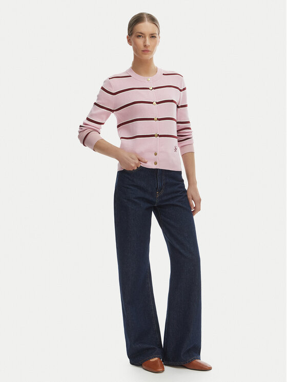 Tommy Hilfiger Tommy Hilfiger Pletena jopica WW0WW49617 Roza Regular Fit