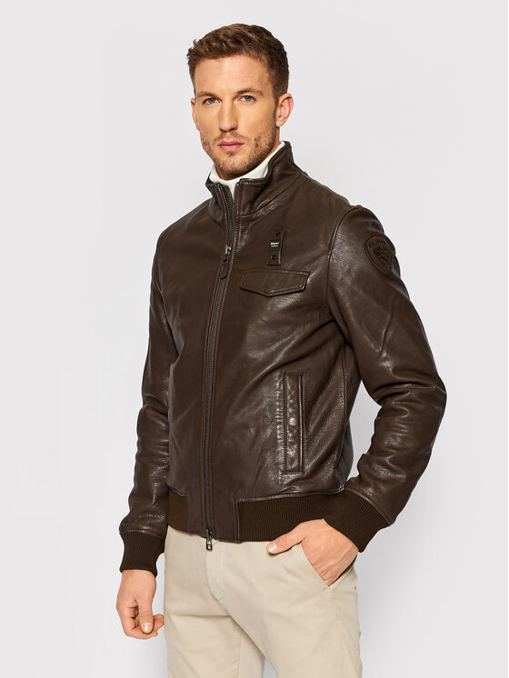 Blauer Blauer Odinė striukė Capo Spalla 21WBLUL01206 006069 Ruda Regular Fit