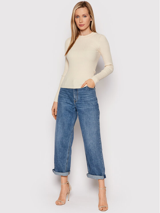 Pieces Pieces Džemper Crista 17115047 Bež Slim Fit