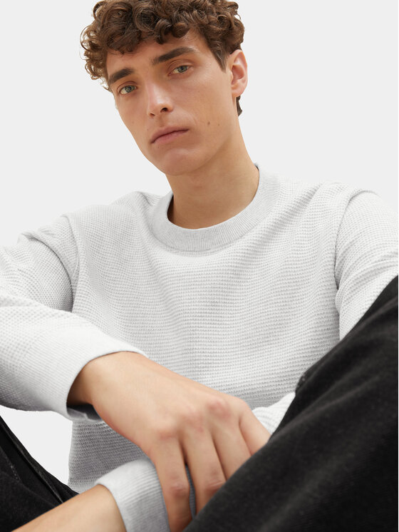 Tom Tailor Denim Tom Tailor Denim Džemper 1038285 Siva Regular Fit