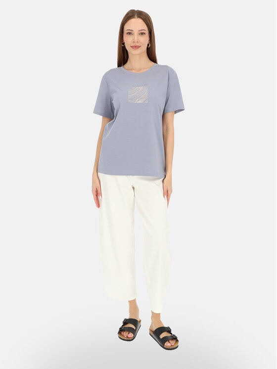 Potis & Verso Potis & Verso T-Shirt Mercy Niebieski Regular Fit